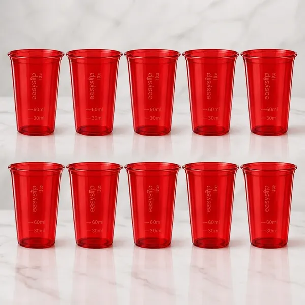 Easysip_Lite_Red_Plastic_Party_Cups_Set_Of_20