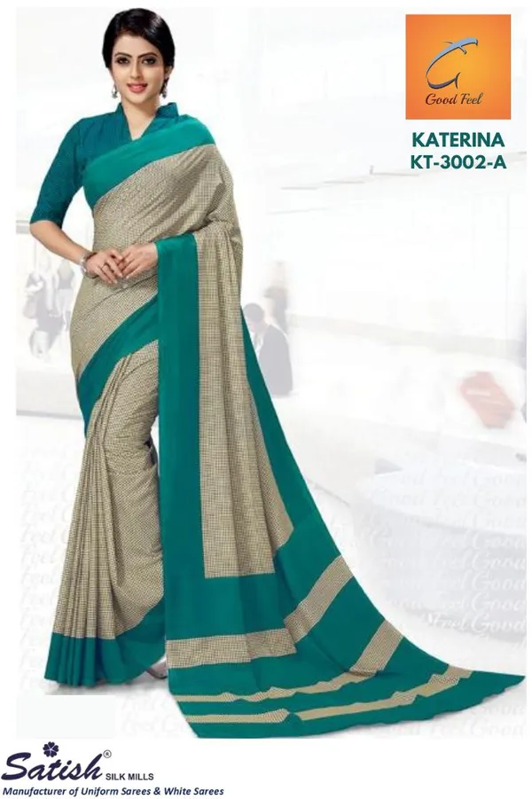 Unstitched_Beige_And_Teal_Blue_Printed_Soft_Crepe_Unstiched_Saree_With_Border_(Saree-5_M,_Blouse-_0.8_M)