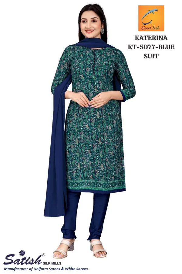 Blue_Printed_Soft_Crepe_Unstiched__Salwar_Suit_Set