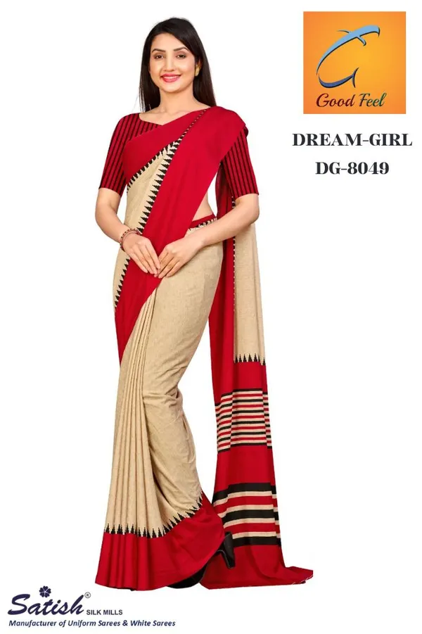 Unstitched_Beige_And_Red_Crepe_Unstiched_Saree_With_Striped_Border_(Saree-5_M,_Blouse-_0.8_M)