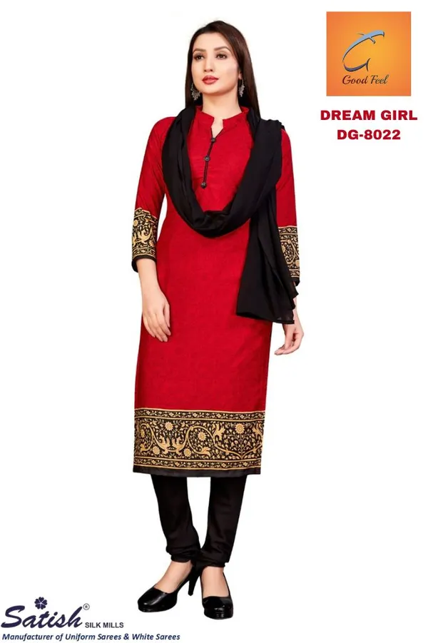 Maroon_And_Black_Ethnic_Embroidered_Crepe_Unstiched_Kurta_With_Dupatta_Set