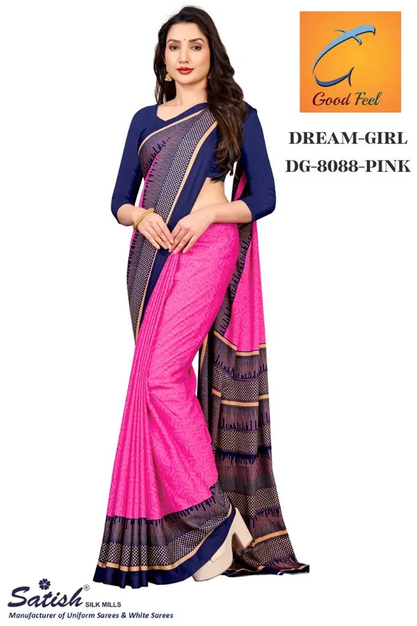 Unstitched_Pink_And_Blue_Crepe_Unstiched_Saree_With_Navy_Blue_Border_And_Blouse_(Saree-5_M,_Blouse-_0.8_M)