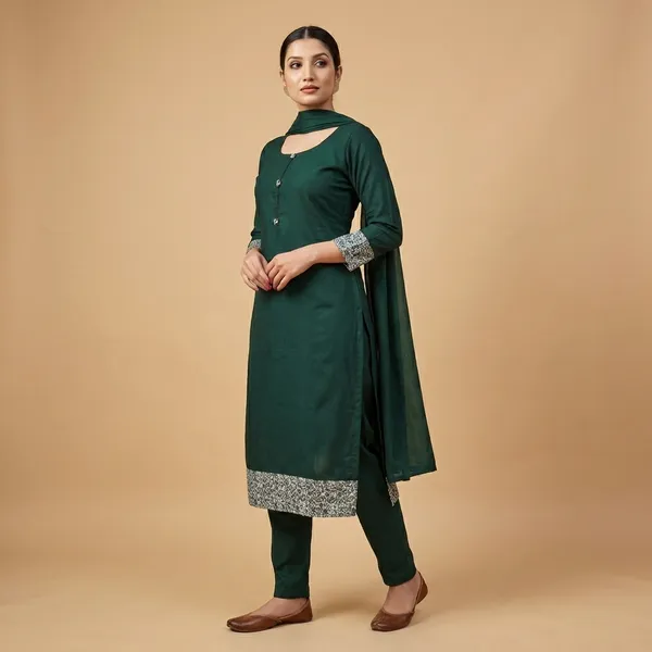 Green_Ethnic_Crepe_Unstiched_Suit_Set_With_Embellished_Detailing