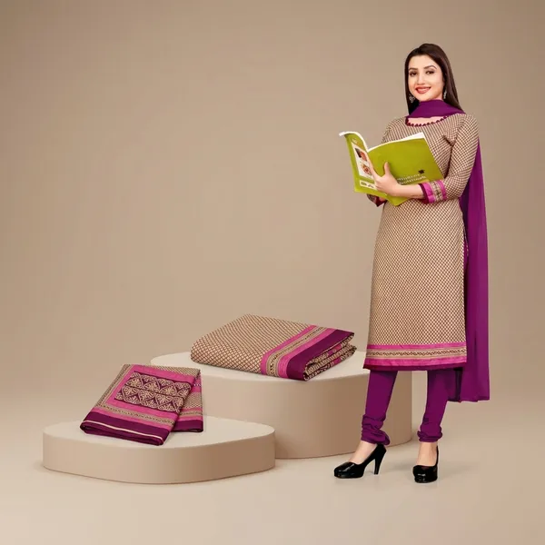 Pink_Crepe_Unstiched_Printed_Saree_With_Blouse_Piece