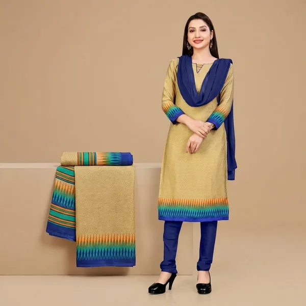 Unstitched_Beige_And_Blue_Crepe_SalwarSuit_Set_With_Dupatta_6.5_M
