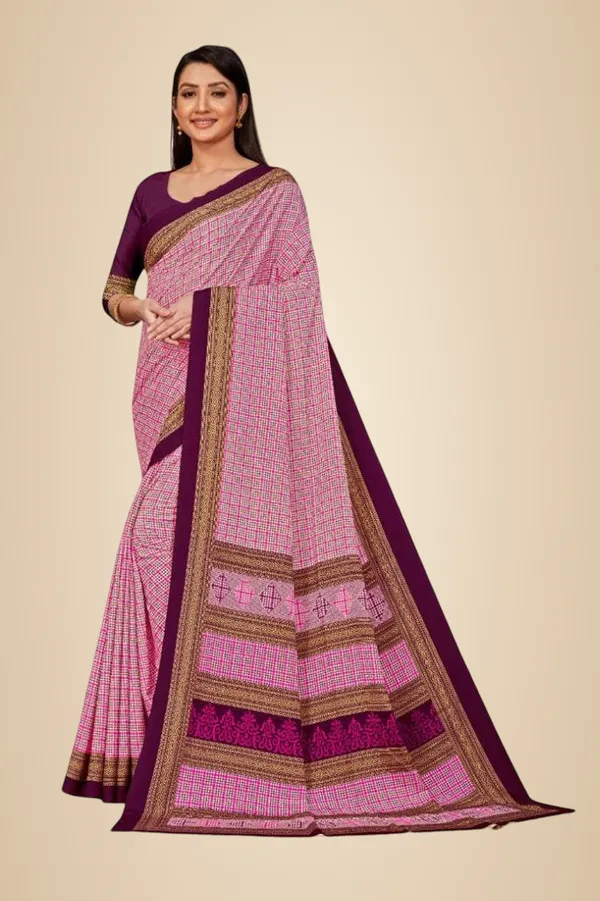 Unstitched_Pink_And_Purple_Crepe_Unstiched_Saree_With_Border_(Saree-5_M,_Blouse-_0.8_M)