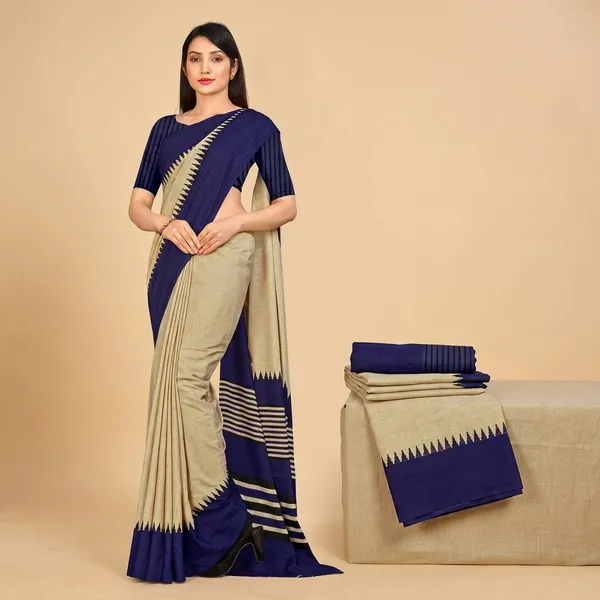 Unstitched_Beige_And_Blue_Printed_Crepe_Unstiched_Saree_(Saree-5_M,_Blouse-_0.8_M)
