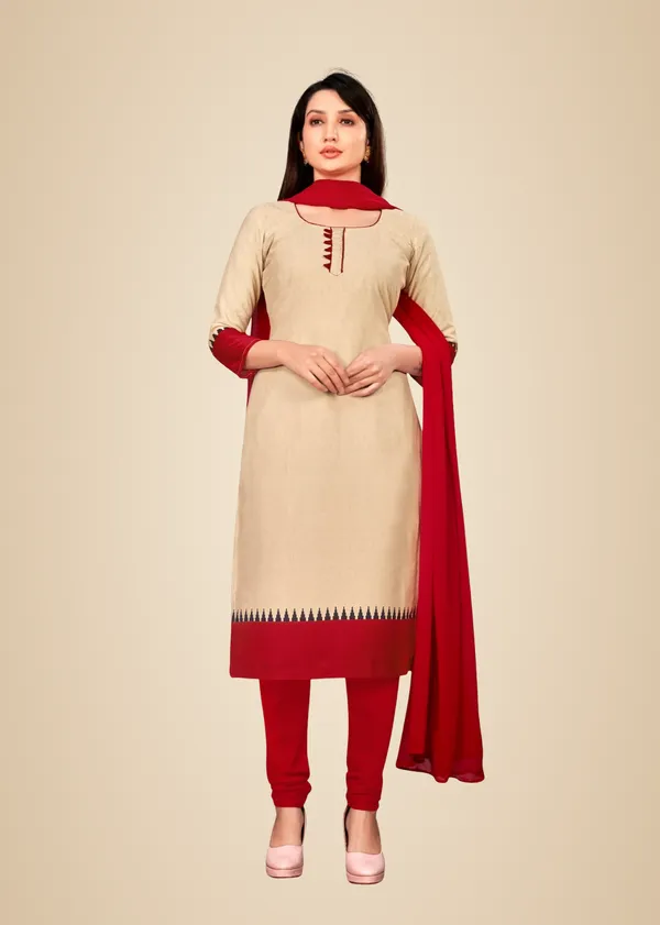 Unstitched_Beige_And_Red_Crepe_SalwarSuit_With_Dupatta_6.5_M