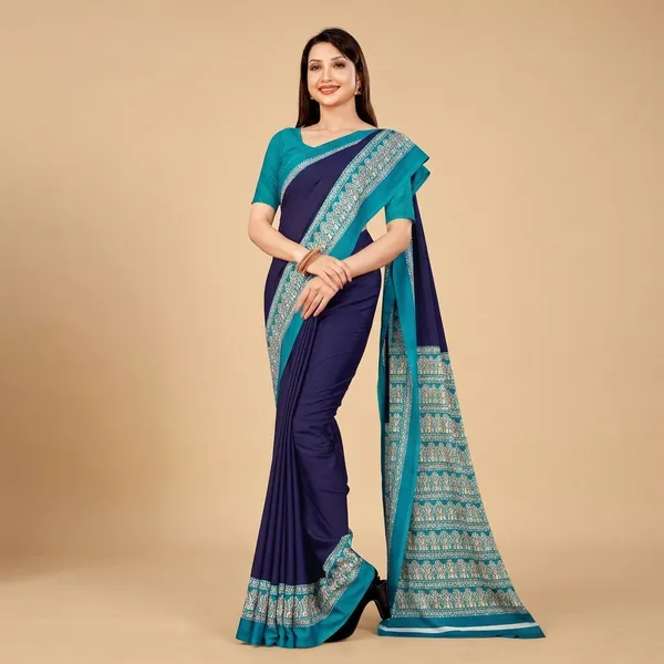 Unstitched_Blue_Crepe_Unstiched_Saree_With_Turquoise_Border_(Saree-5_M,_Blouse-_0.8_M)