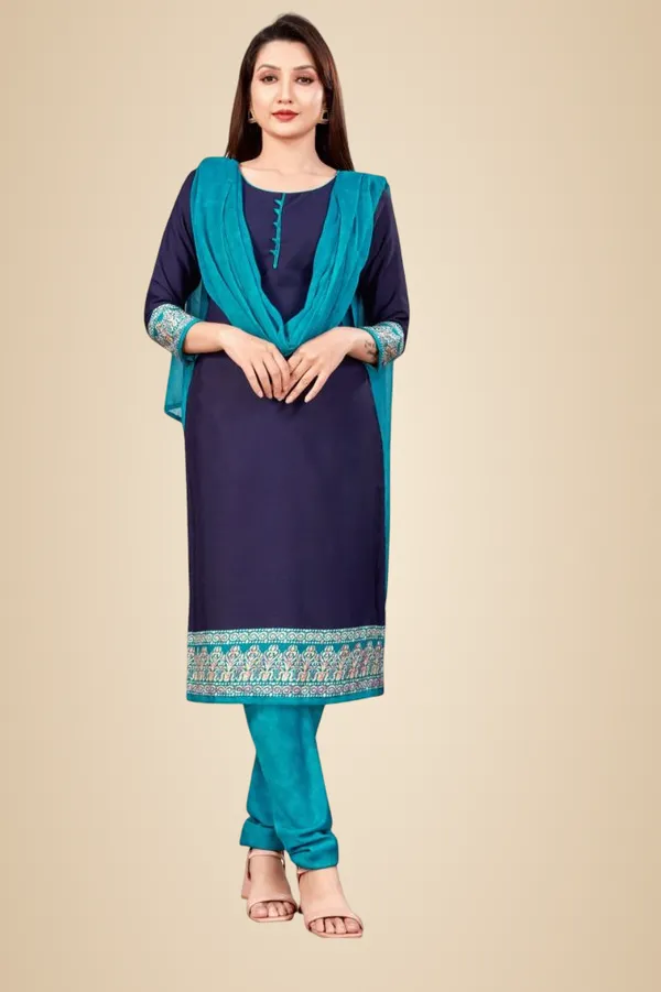 Navy_Blue_Embroidered_Churidar_Crepe_Unstiched_Suit_Set