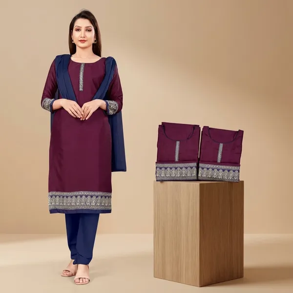 Unstitched_Wine_And_Blue_Wine_Crepe_SalwarSuit_With_Dupatta_6.5_M