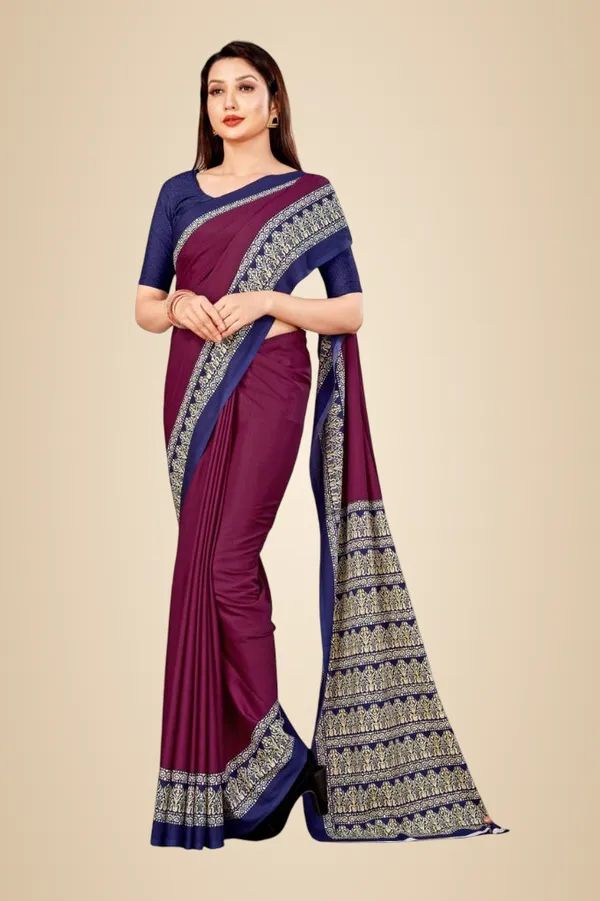 Unstitched_Wine_And_Blue_Crepe_Unstiched_Saree_(Saree-5_M,_Blouse-_0.8_M)