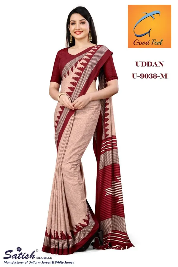 Unstitched_Maroon_Printed_Chiffon_Crepe_Unstiched_Saree_(Saree-5_M,_Blouse-_0.8_M)