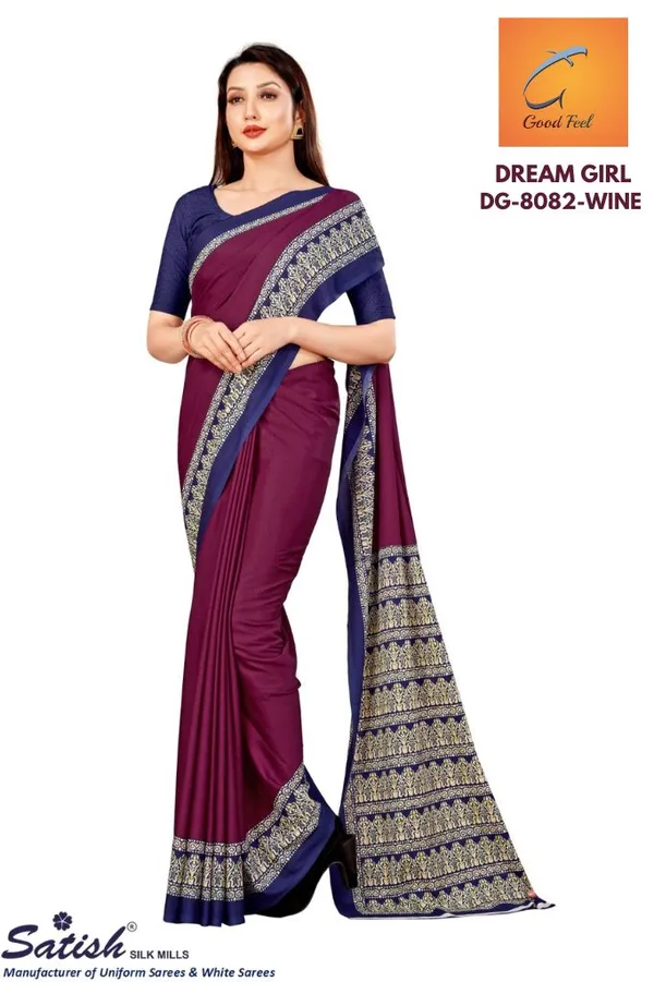 Unstitched_Wine_And_Blue_Crepe_Unstiched_Saree_(Saree-5_M,_Blouse-_0.8_M)