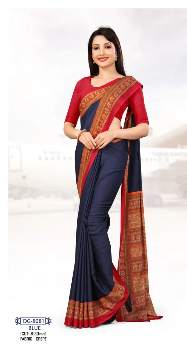 Unstitched_Grey_And_Red_Crepe__Combo_Saree_And_Salwar_Suit_Set