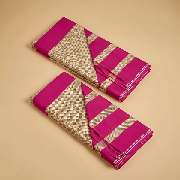 Unstitched_Beige_And_Pink_Crepe_Unstiched_Saree_(Saree-5_M,_Blouse-_0.8_M)