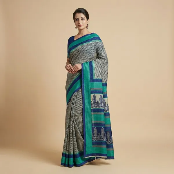 Unstitched_Blue_Geometric_Print_Soft_Crepe_Unstiched_Saree_(Saree-5_M,_Blouse-_0.8_M)