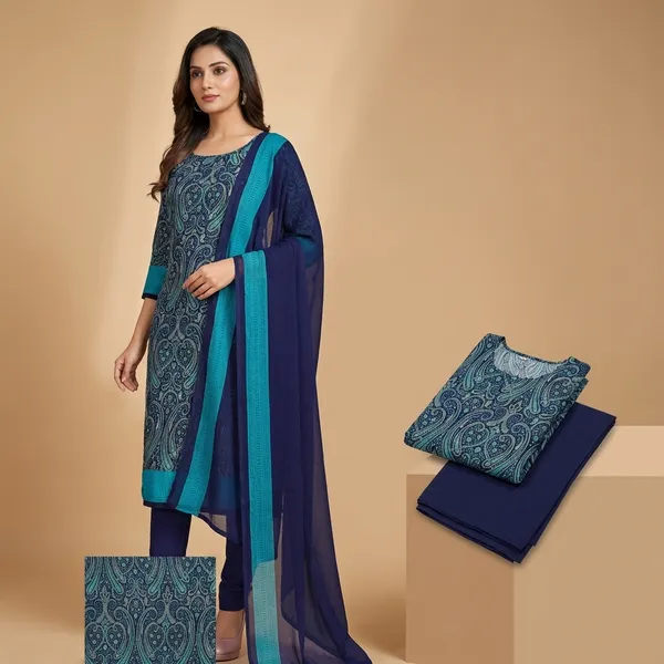 Blue_Ethnic_Soft_Crepe_Unstiched_Suit_Set_With_Dupatta