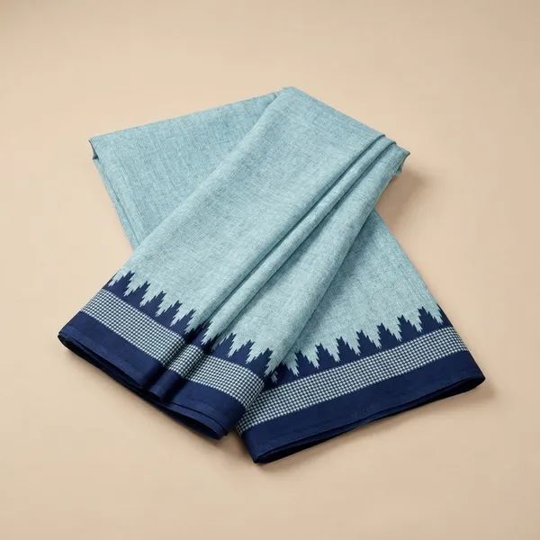 Unstitched_Blue_And_Navy_Blue_Soft_Crepe_Unstiched_Saree_With_Border_(Saree-5_M,_Blouse-_0.8_M)