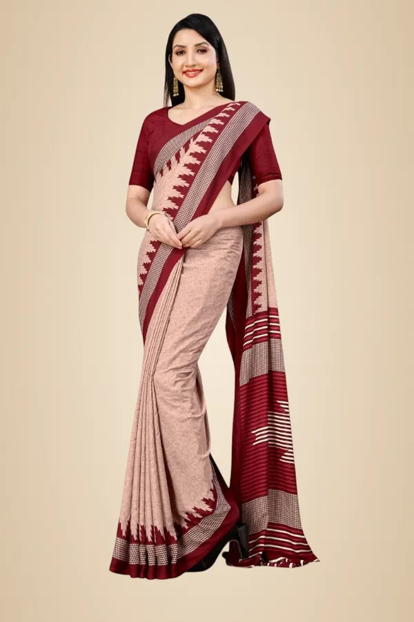 Unstitched_Beige_And_Maroon_Soft_Crepe_Unstiched_Saree_(Saree-5_M,_Blouse-_0.8_M)