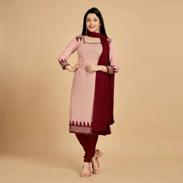Unstitched_Maroon_Embroidered_Soft_Crepe_SalwarSuit_Set_6.5_M