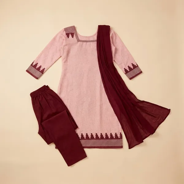 Unstitched_Maroon_Embroidered_Soft_Crepe_SalwarSuit_Set_6.5_M
