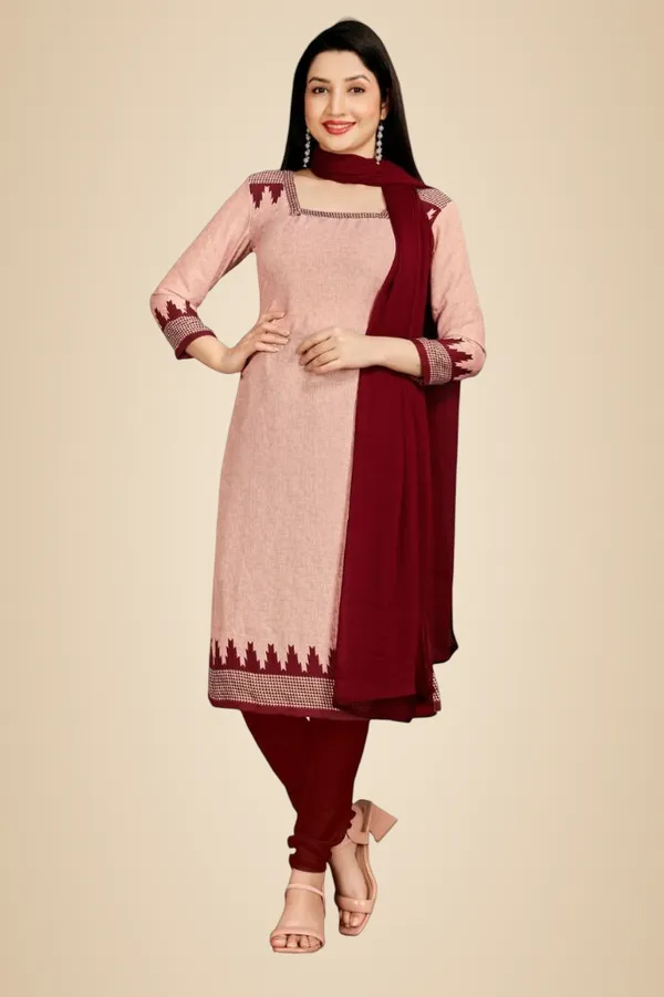 Unstitched_Maroon_Embroidered_Soft_Crepe_SalwarSuit_Set_6.5_M