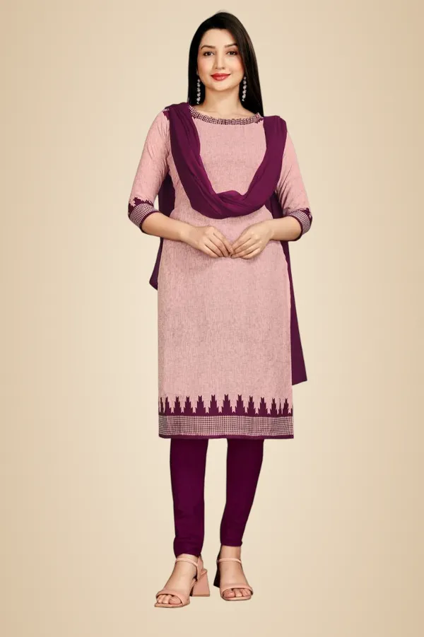 Beige_And_Wine_Embroidered_Soft_Crepe_Unstiched_Suit_Set