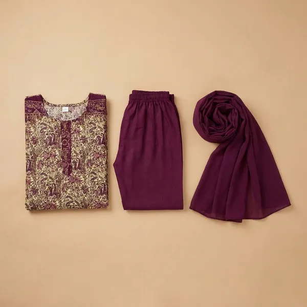 Beige_And_Wine_Soft_Crepe_Unstiched_Suit_-_Ethnic_Wear