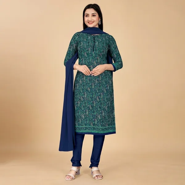 Blue_Printed_Soft_Crepe_Unstiched__Salwar_Suit_Set