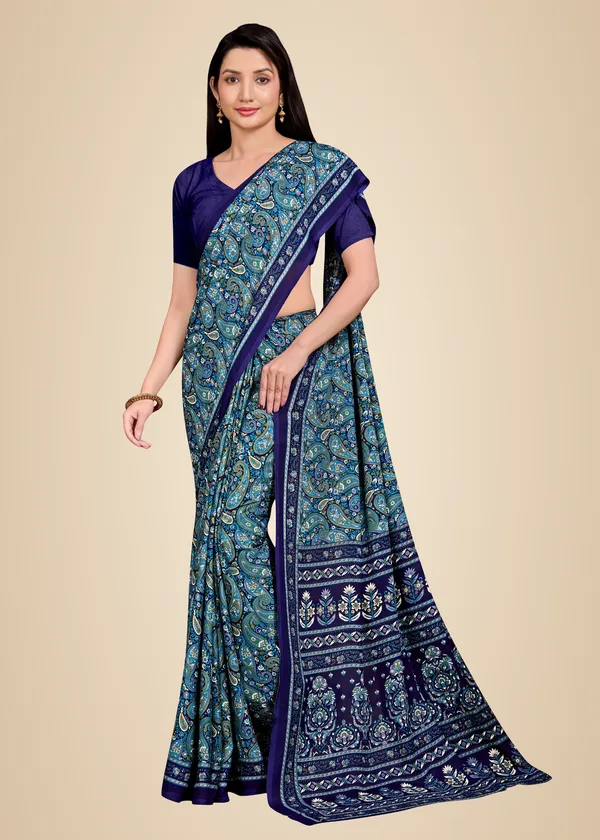Unstitched_Blue_Ethnic_Printed_Soft_Crepe_Unstiched_Saree_With_Border_(Saree-5_M,_Blouse-_0.8_M)
