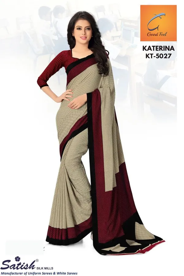 Unstitched_Beige_And_Black_Printed_Soft_Crepe_Unstiched_Saree_With_Border_(Saree-5_M,_Blouse-_0.8_M)