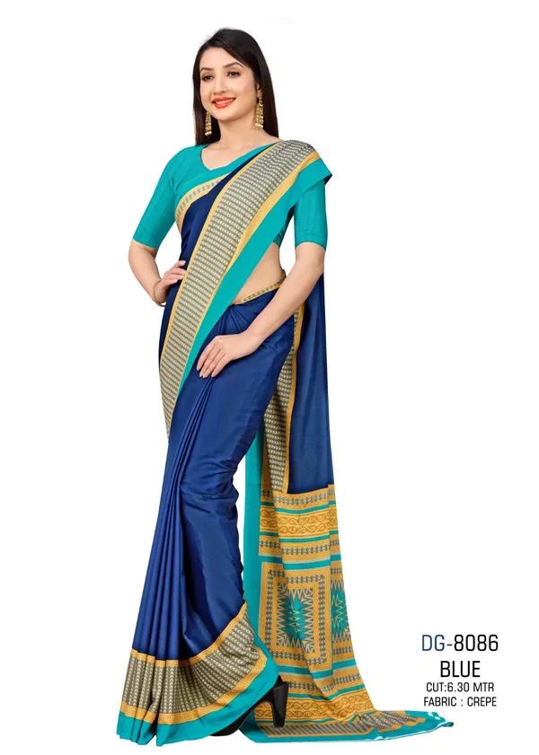 Unstitched_Turquoise_Gold_Traditional_Crepe_Unstiched_Saree_With_Golden_Border_(Saree-5_M,_Blouse-_0.8_M)