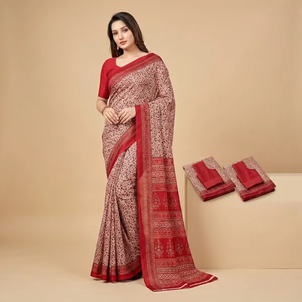 Unstitched_Red_Printed_Chiffon_Crepe_Unstiched_Saree_With_Red_Blouse_(Saree-5_M,_Blouse-_0.8_M)