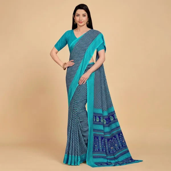 Unstitched_Blue_Traditional_Printed_Chiffon_Crepe_Unstiched_Saree_With_Border_(Saree-5_M,_Blouse-_0.8_M)