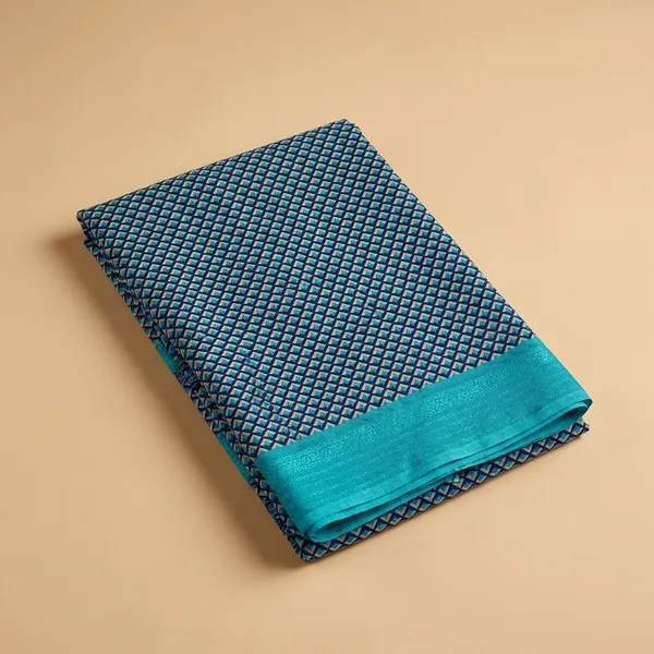 Unstitched_Blue_Traditional_Printed_Chiffon_Crepe_Unstiched_Saree_With_Border_(Saree-5_M,_Blouse-_0.8_M)