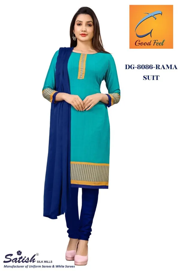 Unstitched_Turquoise_Blue_Crepe_SalwarSuit_With_Navy_Blue_Dupatta_6.5_M