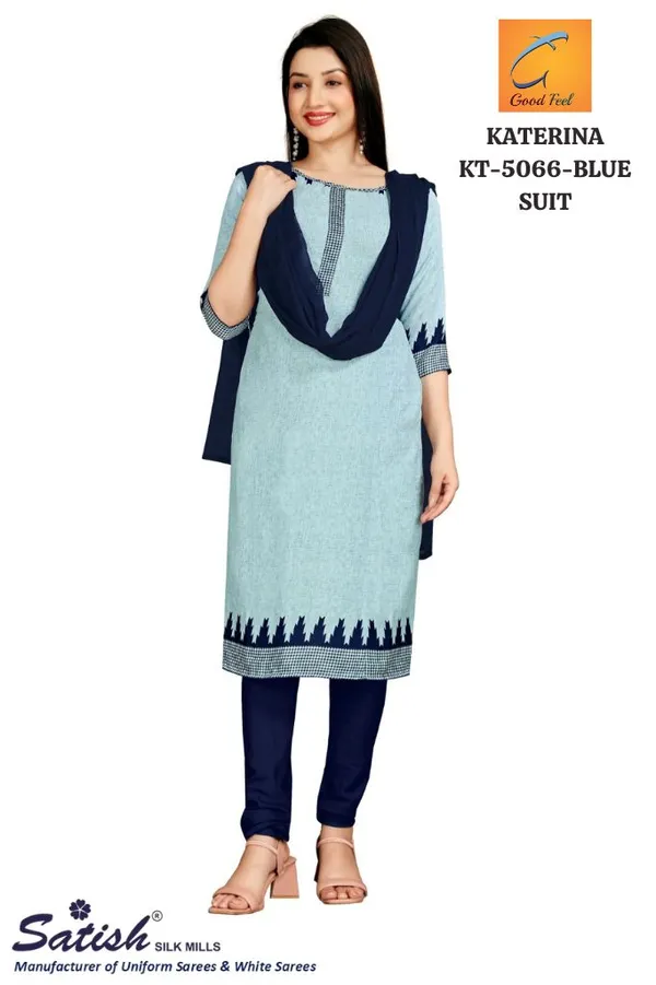 Blue_And_Navy_Blue_Soft_Crepe_Unstiched_Suit_With_Dupatta