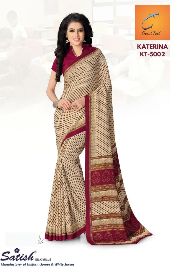 Unstitched_Beige_And_Maroon_Traditional_Beige_Printed_Soft_Crepe_Unstiched_Saree_With_Maroon_Border_(Saree-5_M,_Blouse-_0.8_M)