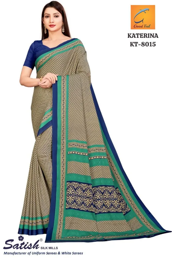 Unstitched_Beige_And_Navy_Blue_Printed_Soft_Crepe_Unstiched_Saree_With_Border_(Saree-5_M,_Blouse-_0.8_M)