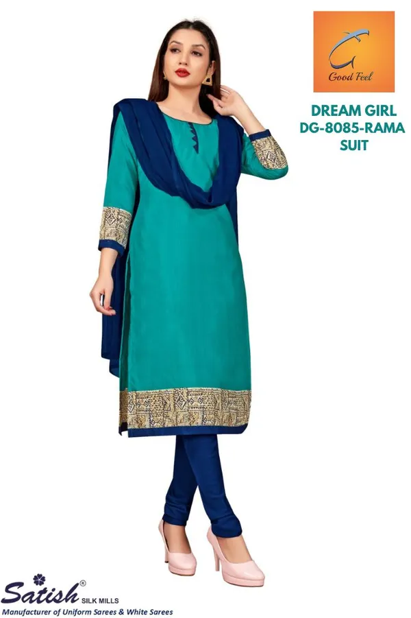 Turquoise_Blue_Crepe_Unstiched_Suit_Set_With_Dupatta