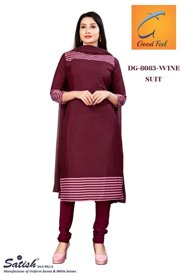 Wine_Ethnic_Wear_Crepe_Unstiched_Kurta_Set_For_Women