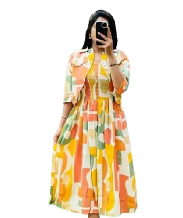 Women_S_Cotton_A_Line_Midi_Dress_With_Shrug_Printed_Knee_Length_Dress_One_Piece_With_Jacket