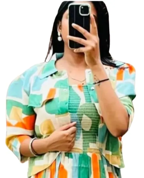 Women_S_Cotton_A_Line_Midi_Dress_With_Shrug_Printed_Knee_Length_Dress_One_Piece_With_Jacket