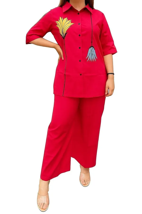 Women_S_Shirt_And_Pant_Co_Ords_Set_Casual_Wear_N_Alpha_Xl_Pink