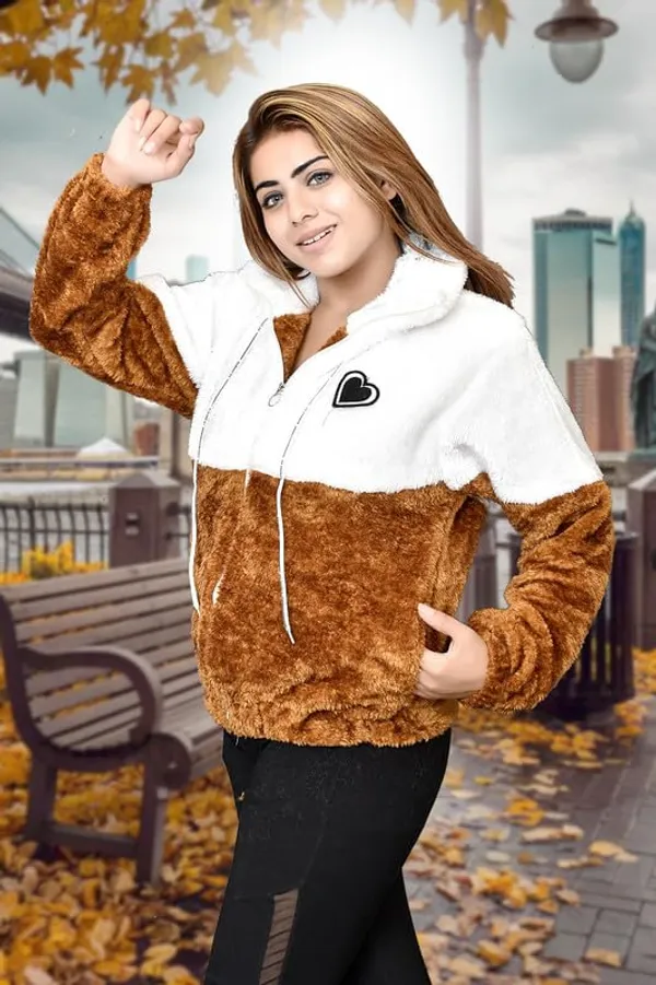 Qadri_Fashion_Trendy_Wool_Jacket_For_Women_Girls_Brown