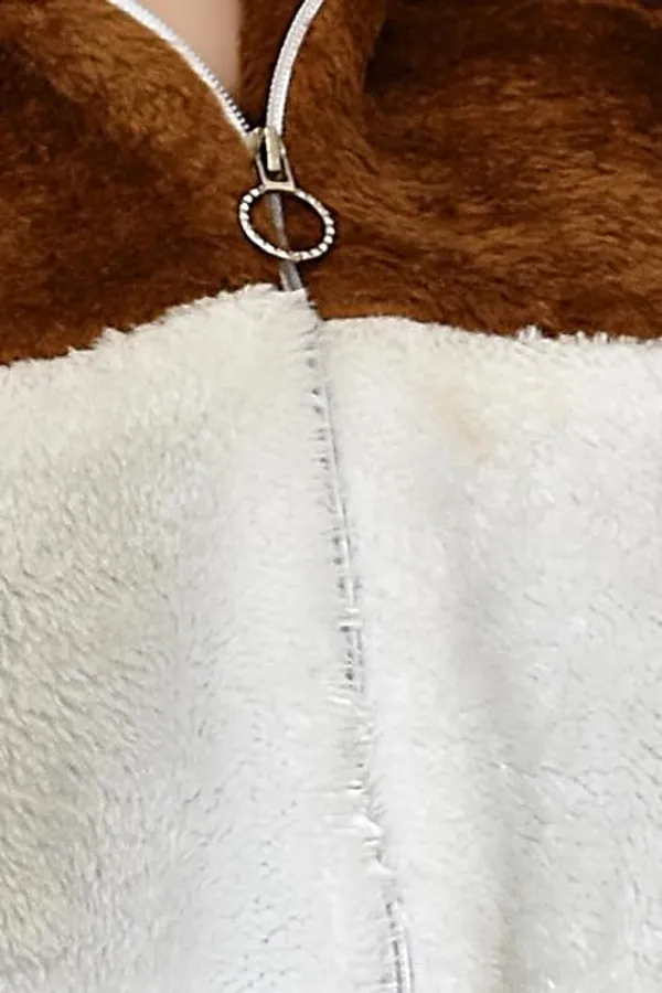 Qadri_Fashion_Women_S_Fleece_Winter_Contrast_Jacket_Wool_Zip_Up_Soft_Fluffy_Cold_Weather_Outerwear_Brown