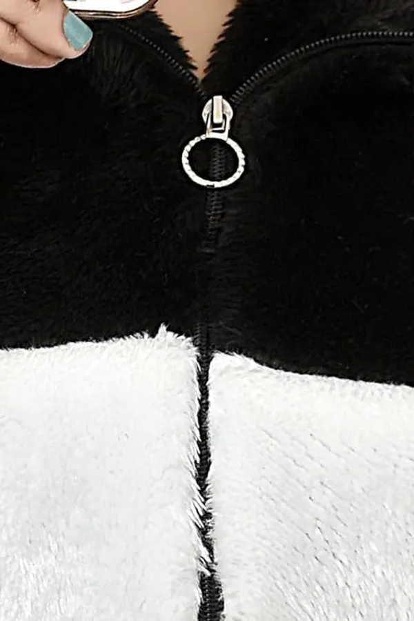 Qadri_Fashion_Women_S_Fleece_Winter_Contrast_Jacket_Wool_Zip_Up_Soft_Fluffy_Cold_Weather_Outerwear_Black