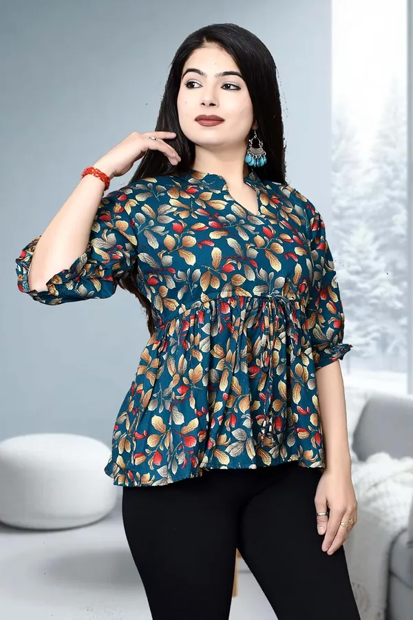 Poly_Rayon_Printed_Alia_Cut_Peplum_Top_Fabric_Cotton_Top_For_Office_Women_S_Tunics_Short_Kurti_Women_Regular_Fit