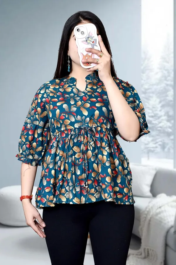Poly_Rayon_Printed_Alia_Cut_Peplum_Top_Fabric_Cotton_Top_For_Office_Women_S_Tunics_Short_Kurti_Women_Regular_Fit